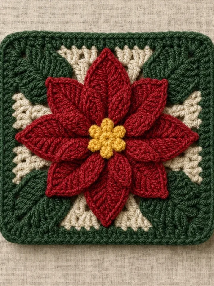 Poinsettia-Granny häkeln – kostenlose Anleitung