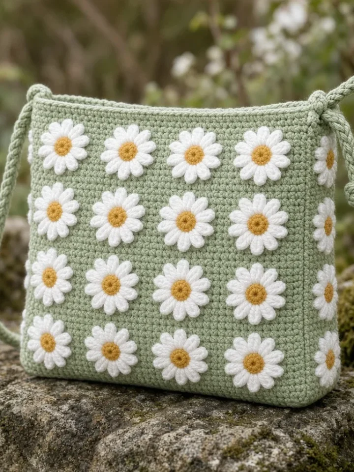 Daisy-Tasche häkeln – kostenlose Anleitung